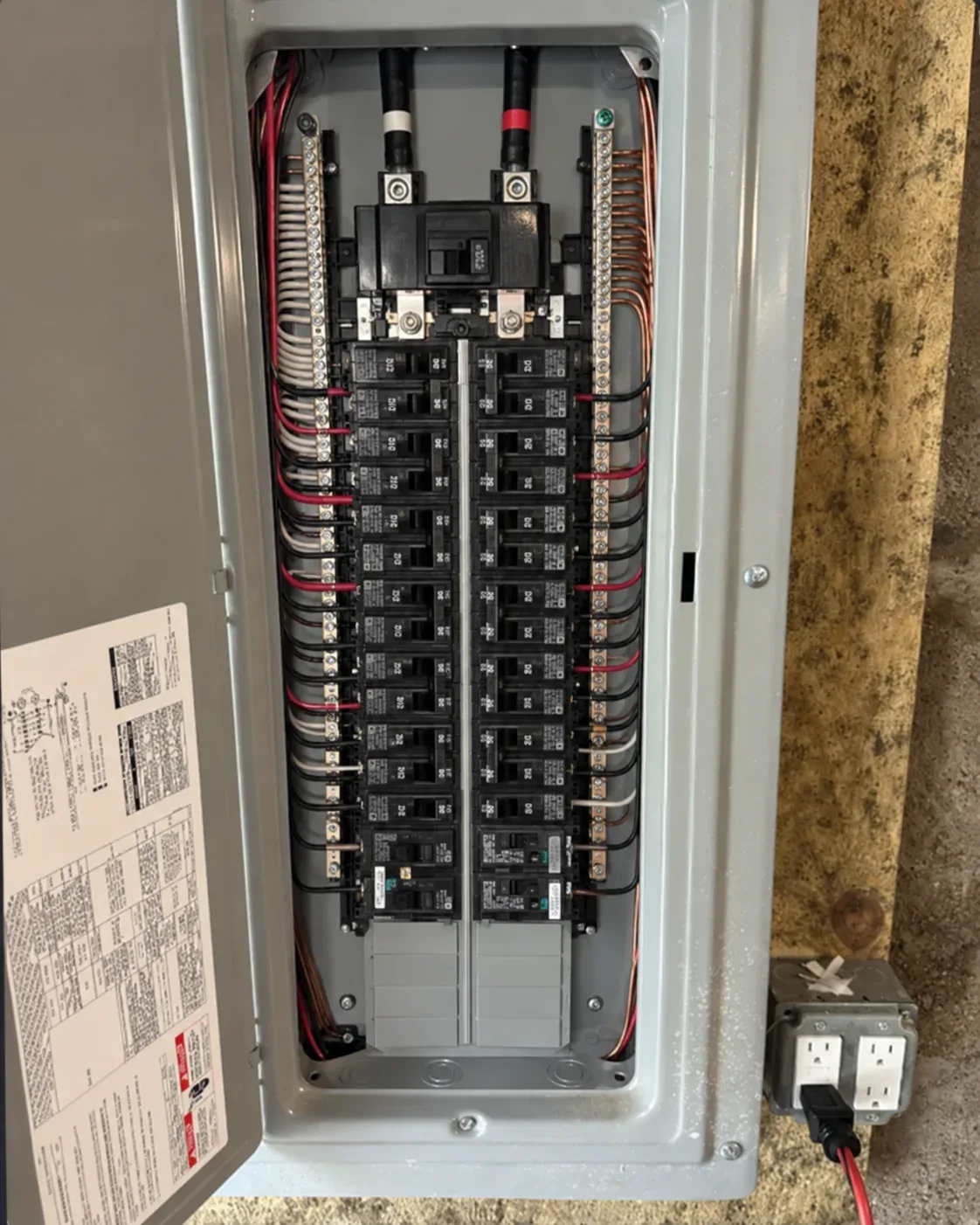 New residential electrical panel after 200 amp service upgrade